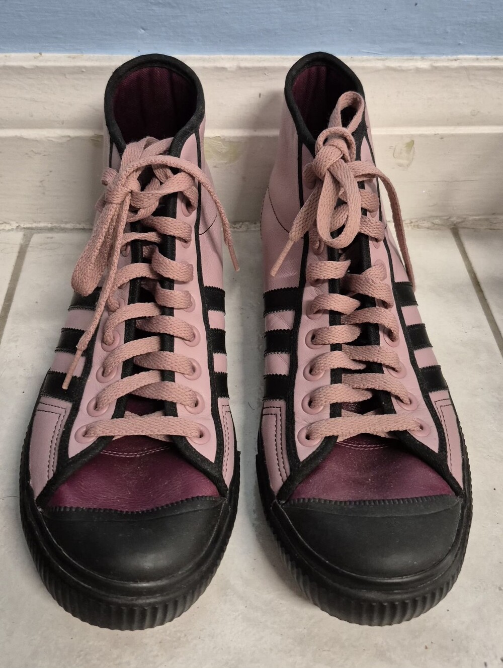 RARE VINTAGE ADIDAS ORIGINALS A.039 NIZZA HIGH-TOP SNEAKERS